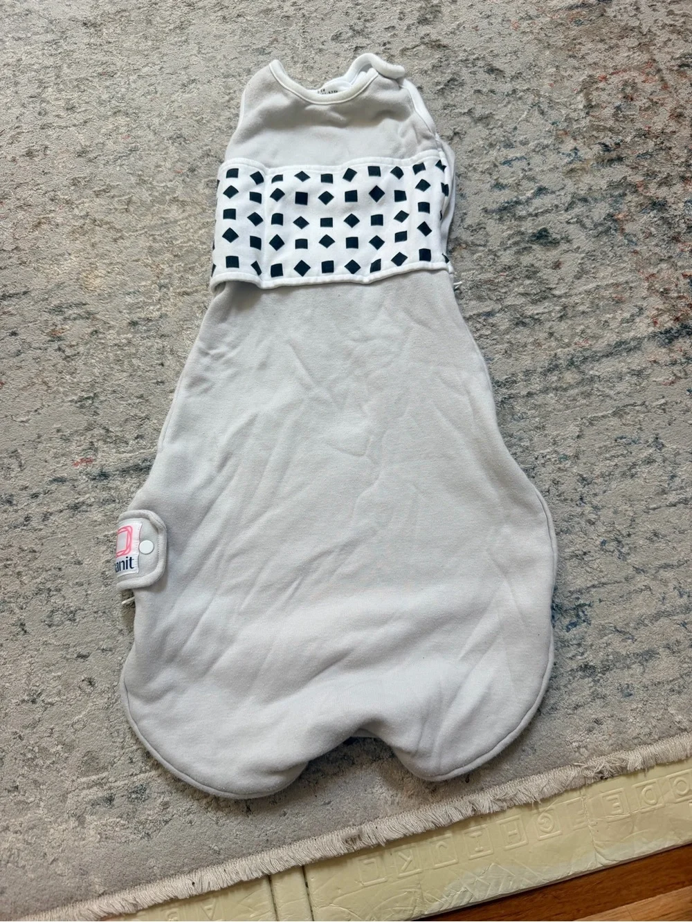 Nanit Brand - Neutral Grey Baby Sleep Sack Swaddle - Light Grey